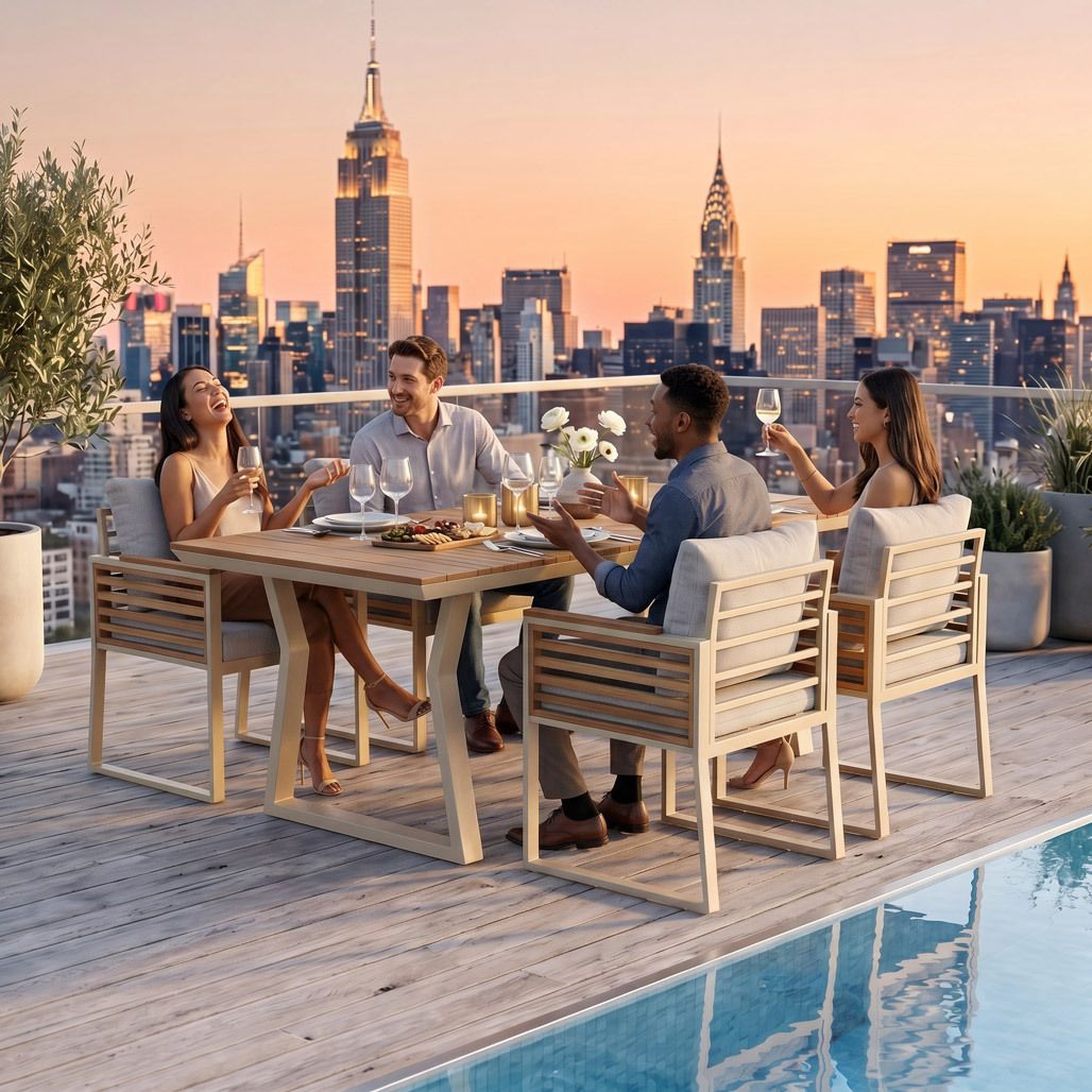 OUTLIV. New York City Gartenmöbel-Set Tisch 200x90cm