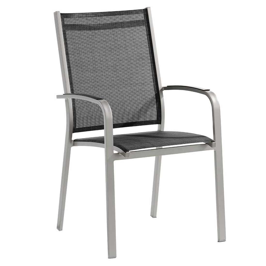 Sieger Meran Stapelsessel Aluminium/Textilux