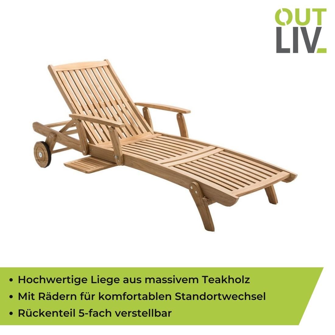 OUTLIV. Takoma Gartenliege Teakholz