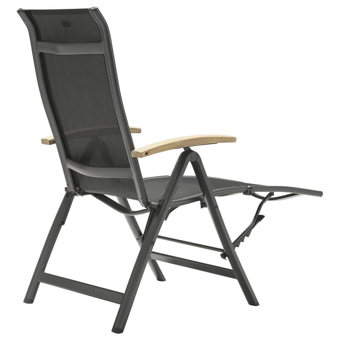 Hartman Alice Komfort-Relaxsessel Aluminium/Textilene mit Teak-Armlehnen