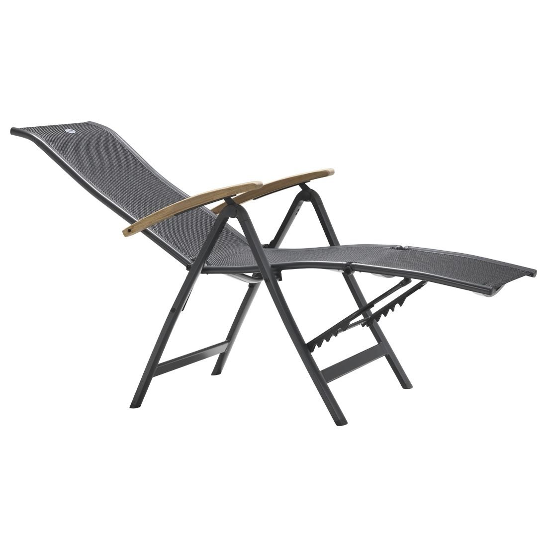 Hartman Alice Komfort-Relaxsessel Aluminium/Textilene mit Teak-Armlehnen