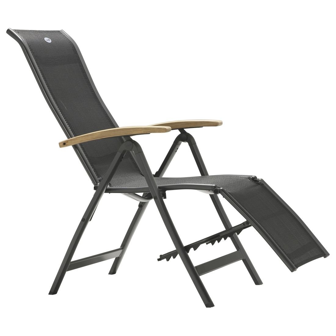 Hartman Alice Komfort-Relaxsessel Aluminium/Textilene mit Teak-Armlehnen
