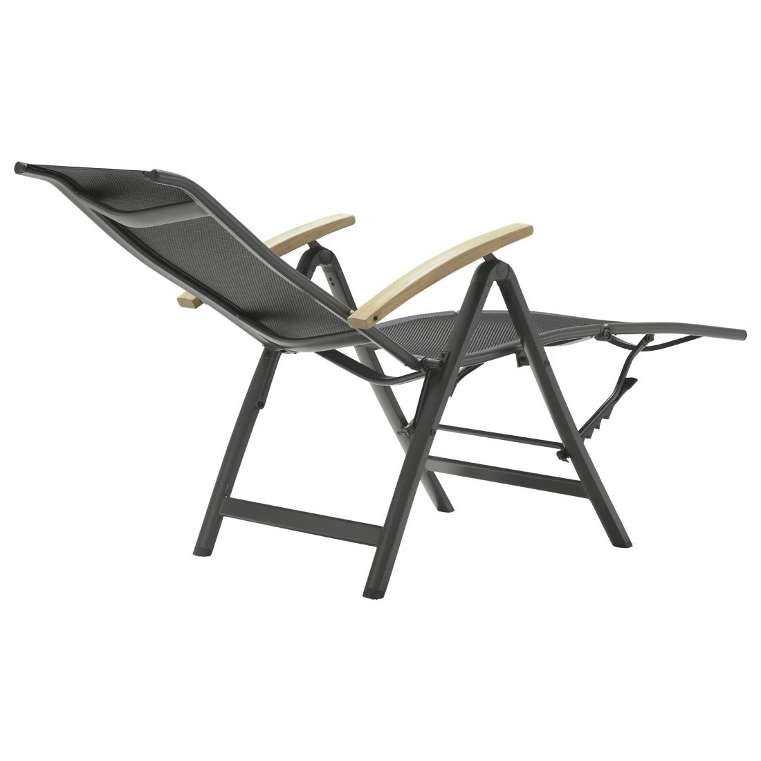 Hartman Alice Komfort-Relaxsessel Aluminium/Textilene mit Teak-Armlehnen