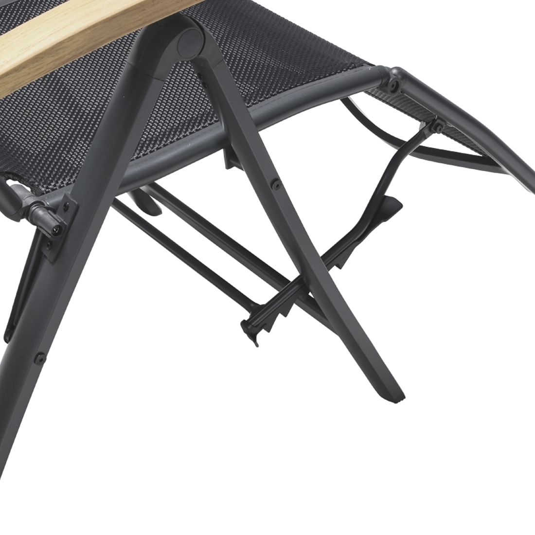 Hartman Alice Komfort-Relaxsessel Aluminium/Textilene mit Teak-Armlehnen