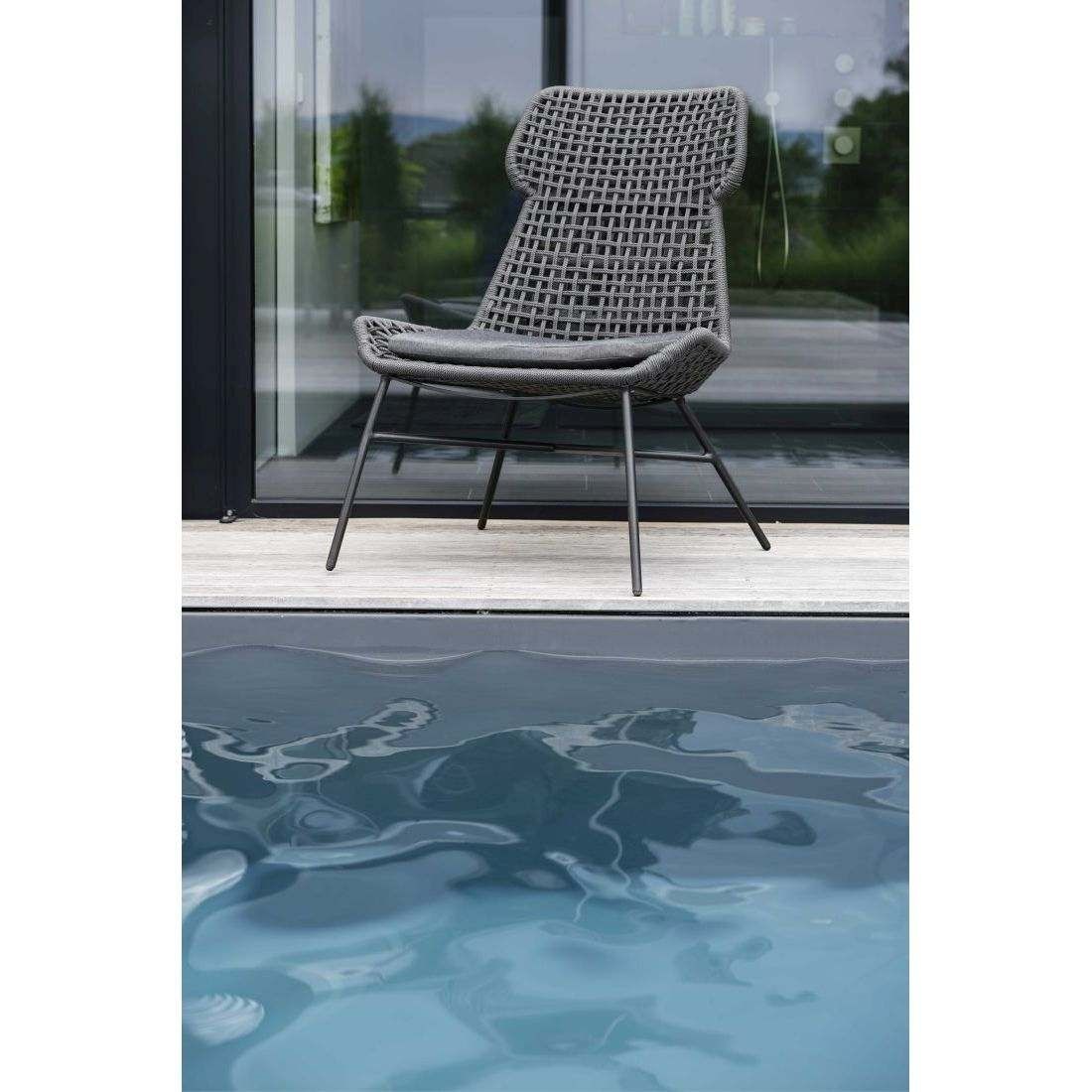 Stern Greta Loungesessel Aluminium/Rope