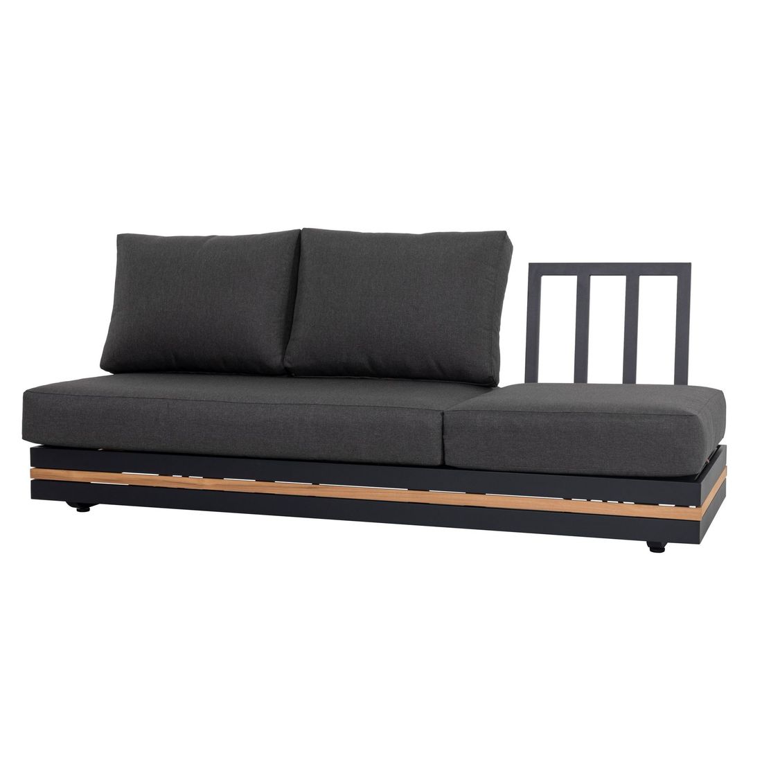 OUTLIV. Triest Ecklounge inkl. Loungetisch Aluminium/Teak/Spunpolyester
