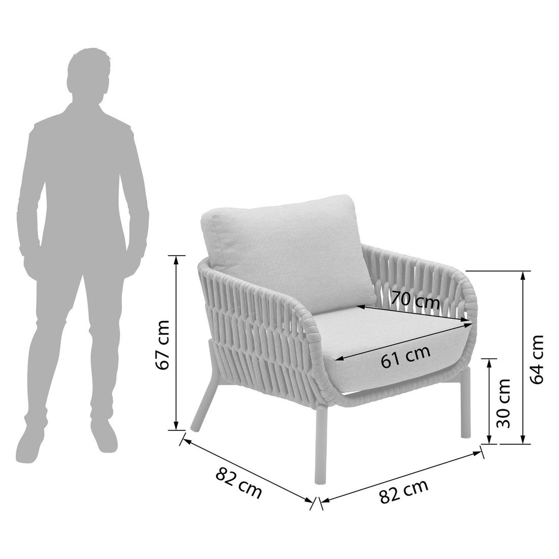 LC Garden Terano Gartenmöbel-Set Low Dining M (5 Plätze) Tisch 220x120cm