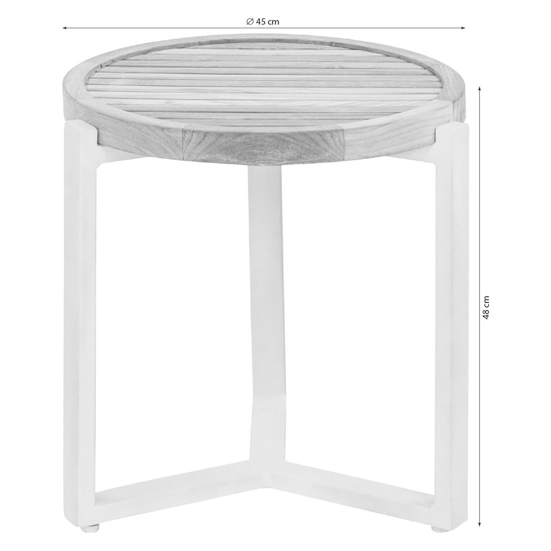 Apple Bee Monaco Loungetisch Aluminium/Teak