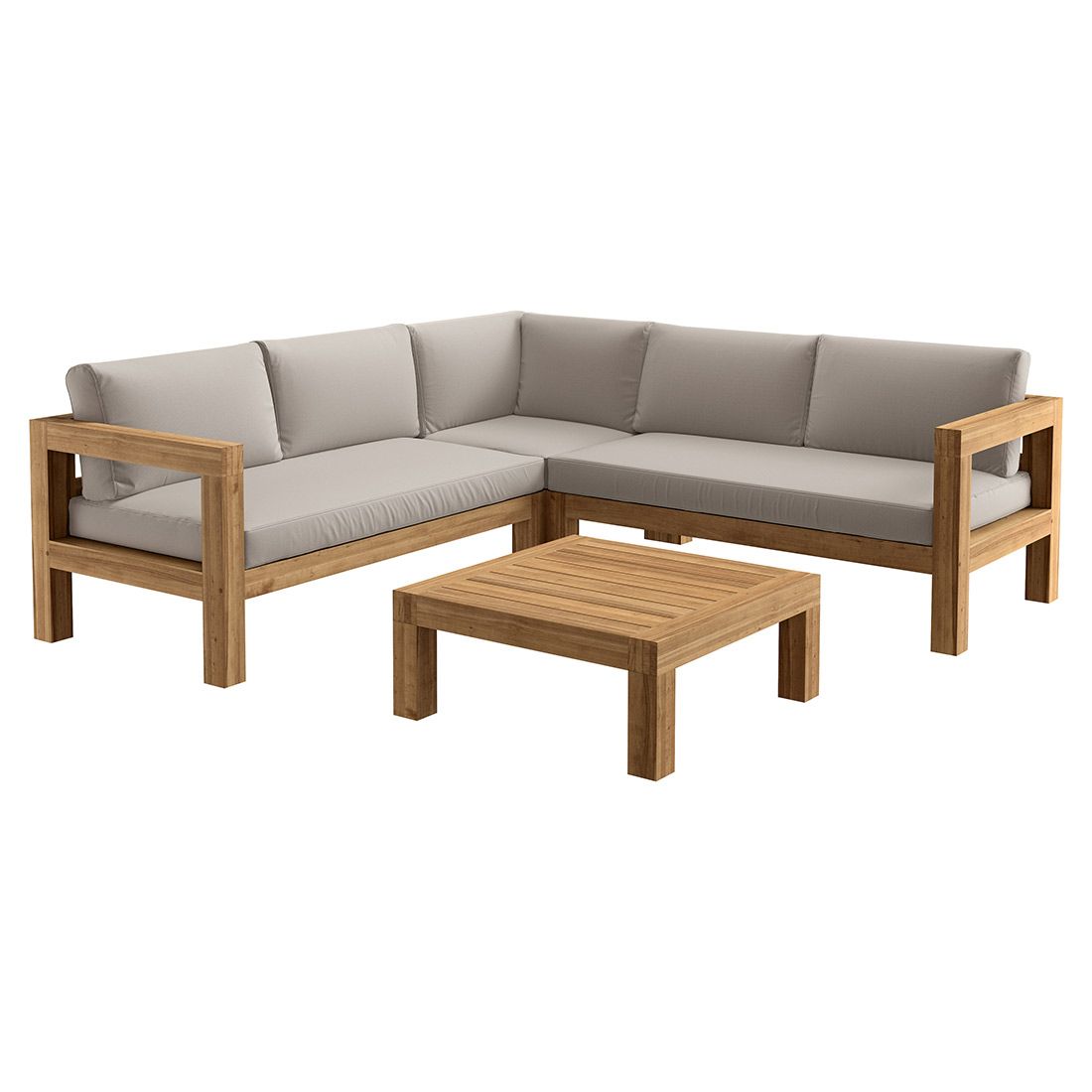 OUTLIV. Stockton Ecklounge inkl. Loungetisch Akazie/Polster