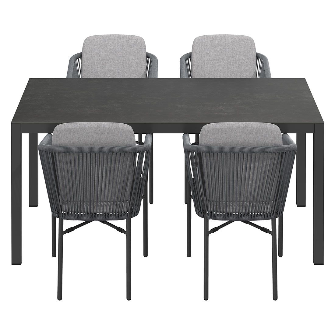 OUTLIV. Ohio Gartenmöbel-Set M (4 Plätze) Tisch 160x90cm
