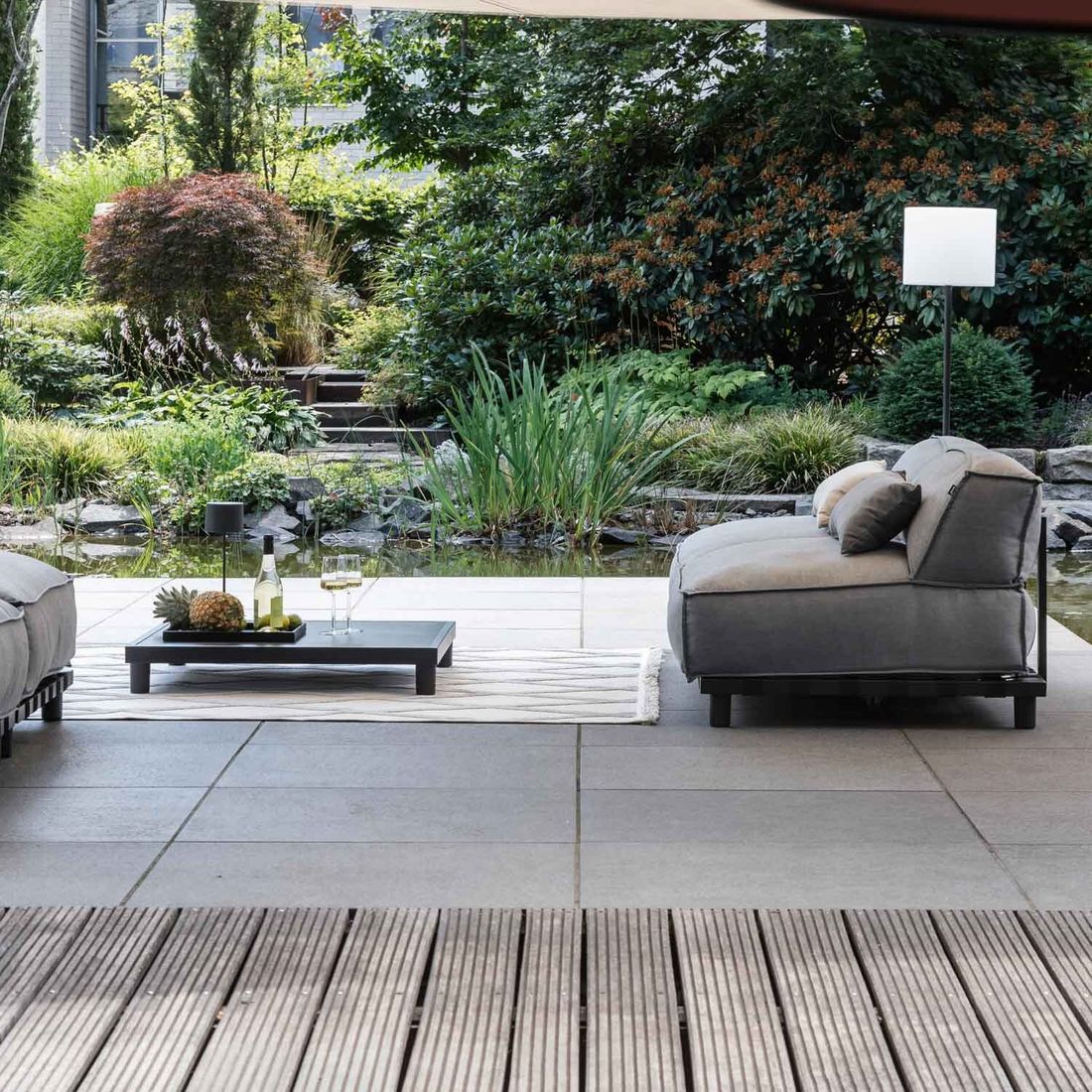 SCHÖNER WOHNEN-Kollektion Vlieland Gartenloungesofa Aluminium/Sunbrella
