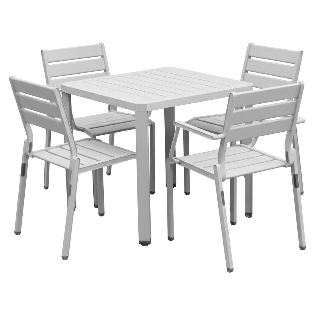 Kettler Latitude Gartenmöbel-Set M (4 Plätze) Tisch 78x78cm