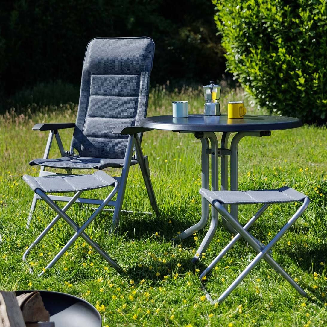 Kettler Slight Gartenhocker Aluminium/Outdoorgewebe