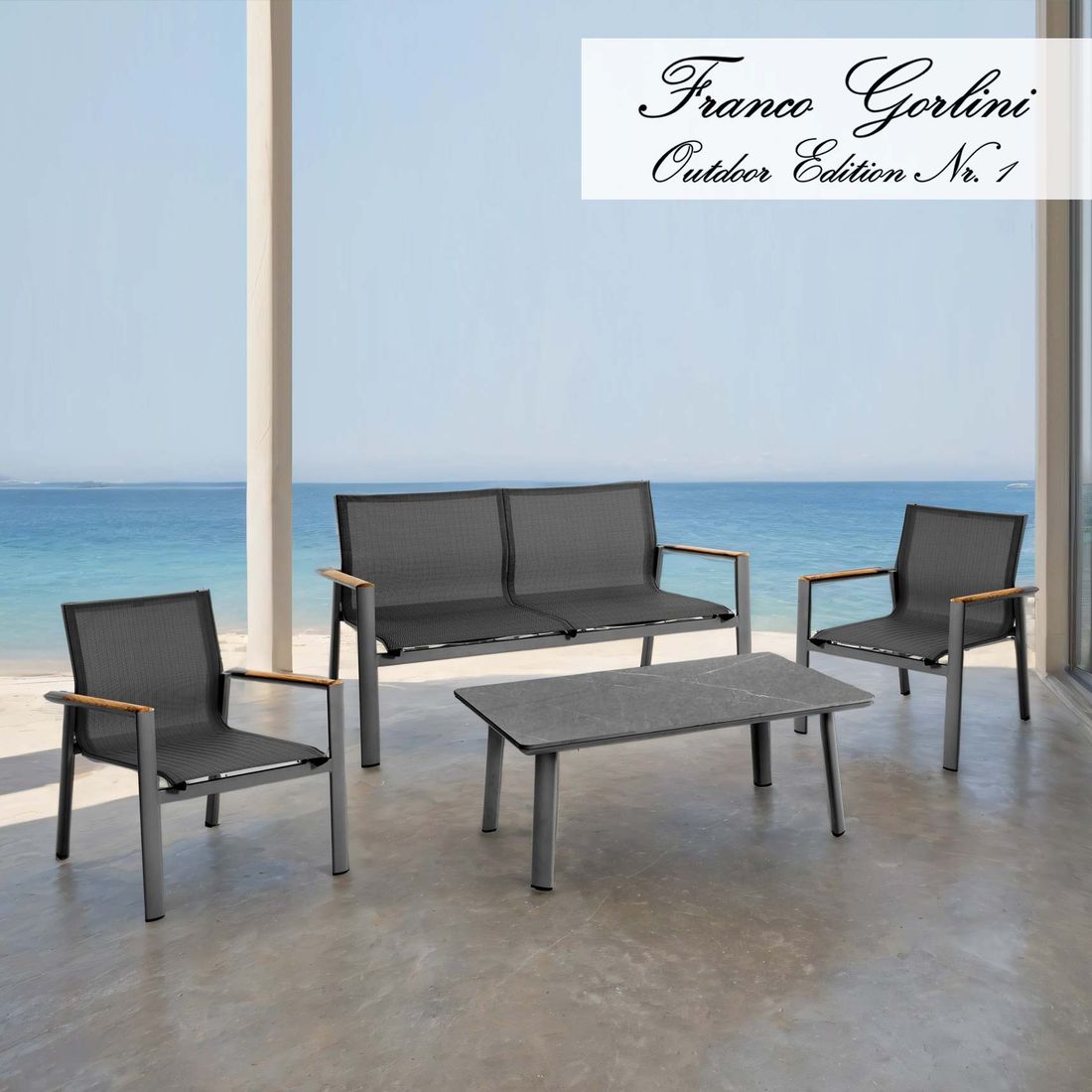 Sungörl Palermo Loungeset inkl. Loungetisch Aluminium/Textilene
