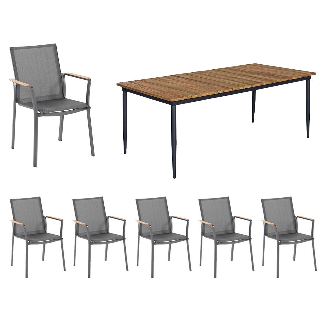 Hartman Lea Gartenmöbel-Set L (6 Plätze) Tisch 220x100cm