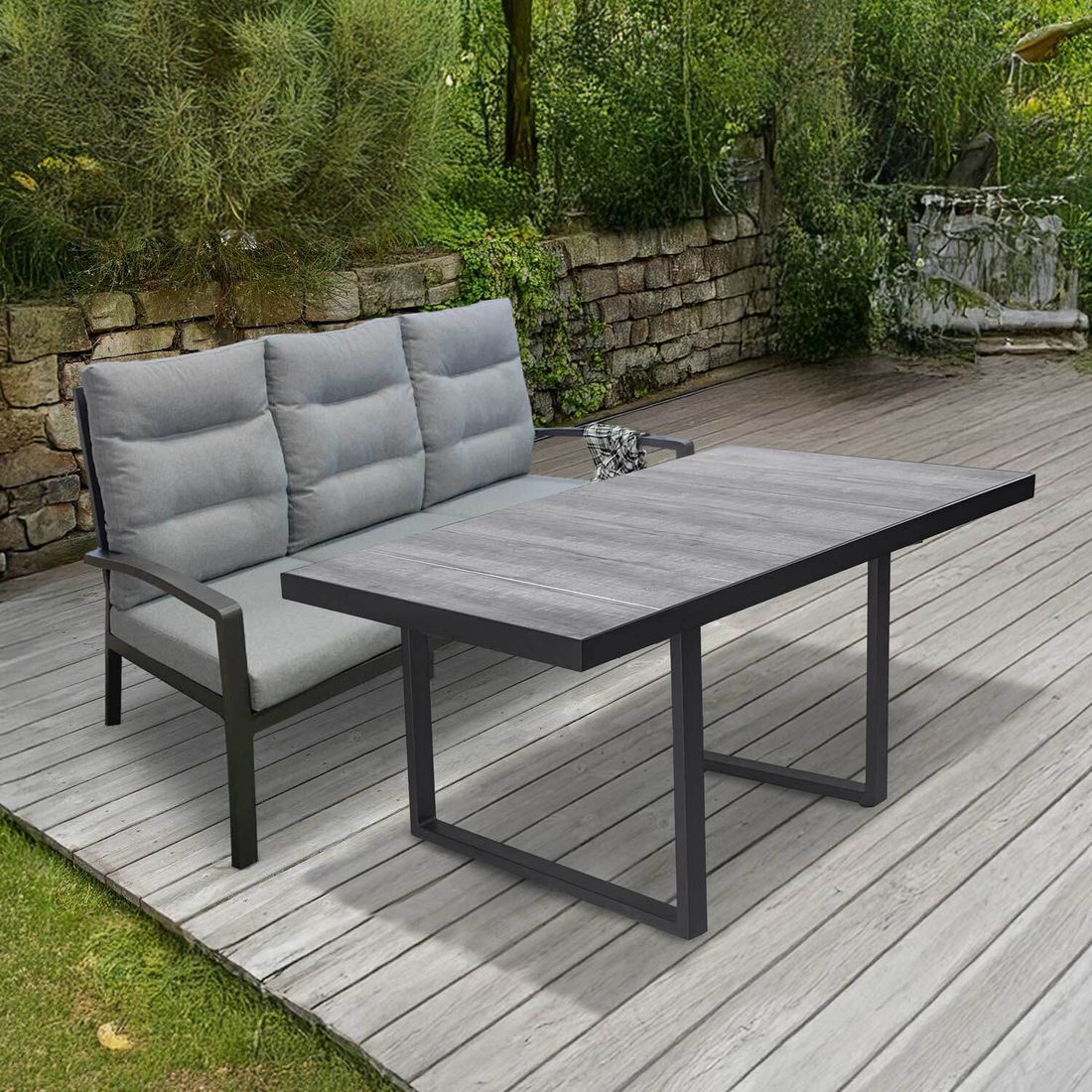 LC Garden Bondino Diningsofa Aluminium/Polyester
