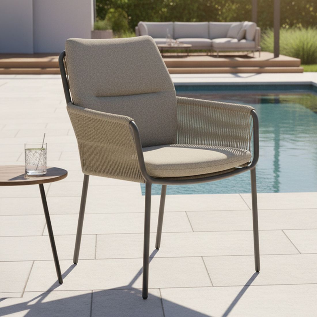 LC Garden Como Gartensessel Aluminium mit Sitz- und Rückenkissen