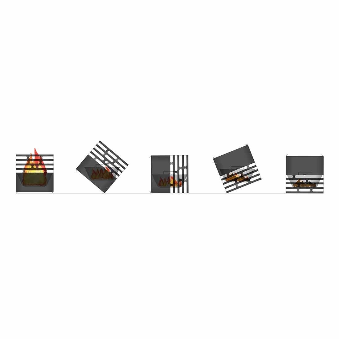 höfats CUBE Feuerkorb Corten-Stahl