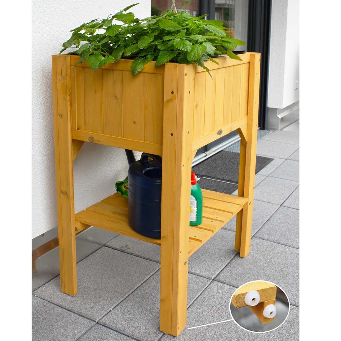 Habau Kompakt Hochbeet mit Ablage Spießtanne