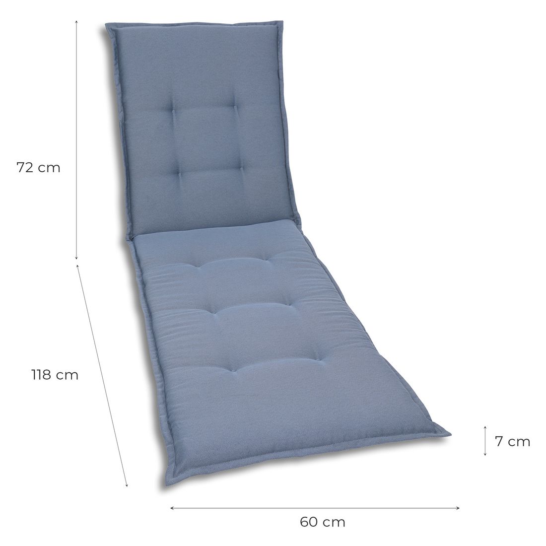 GO-DE Gartenliegenauflage 60x190cm Polyester