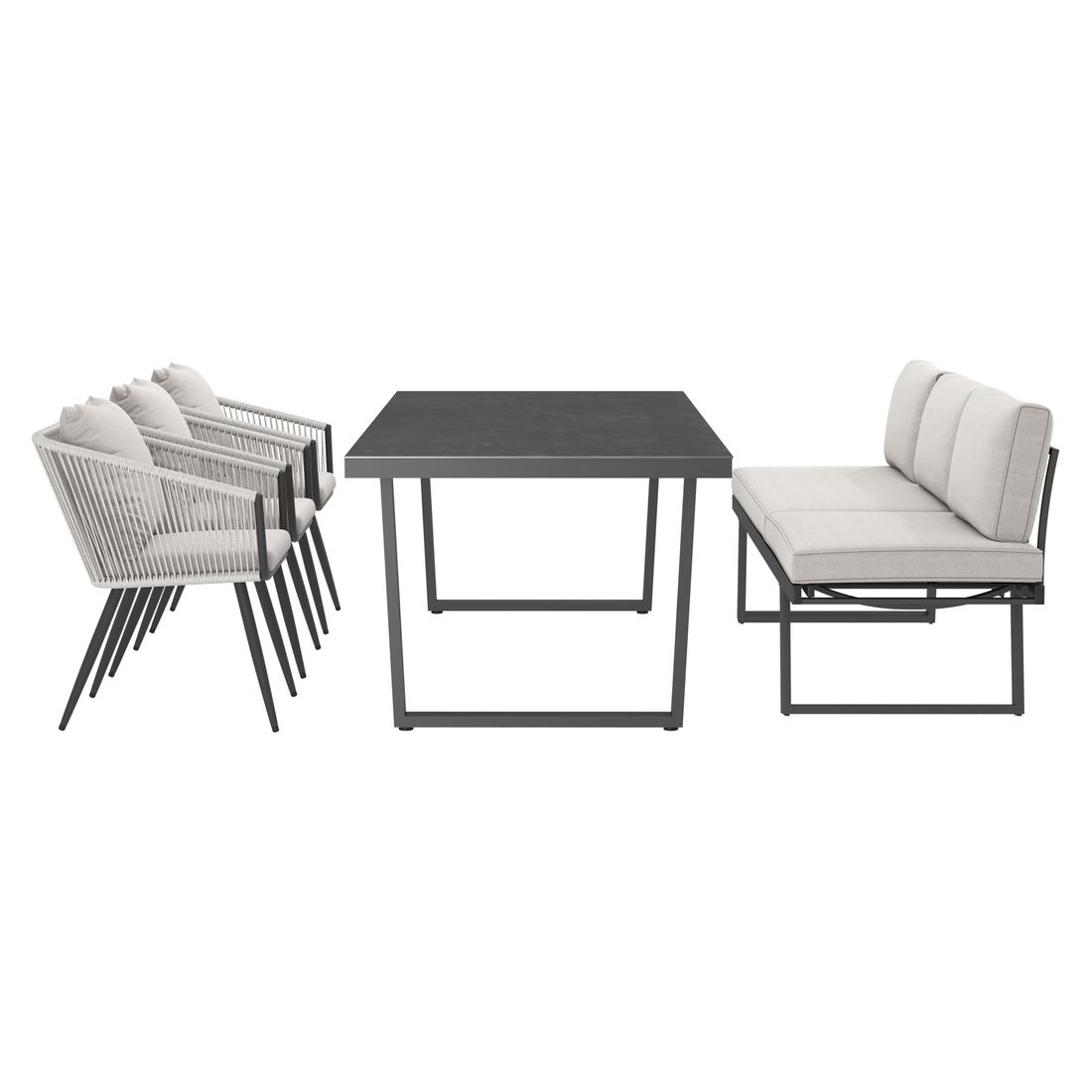 OUTLIV. Alex Gartenmöbel-Set L (6 Plätze) Tisch 220x100cm