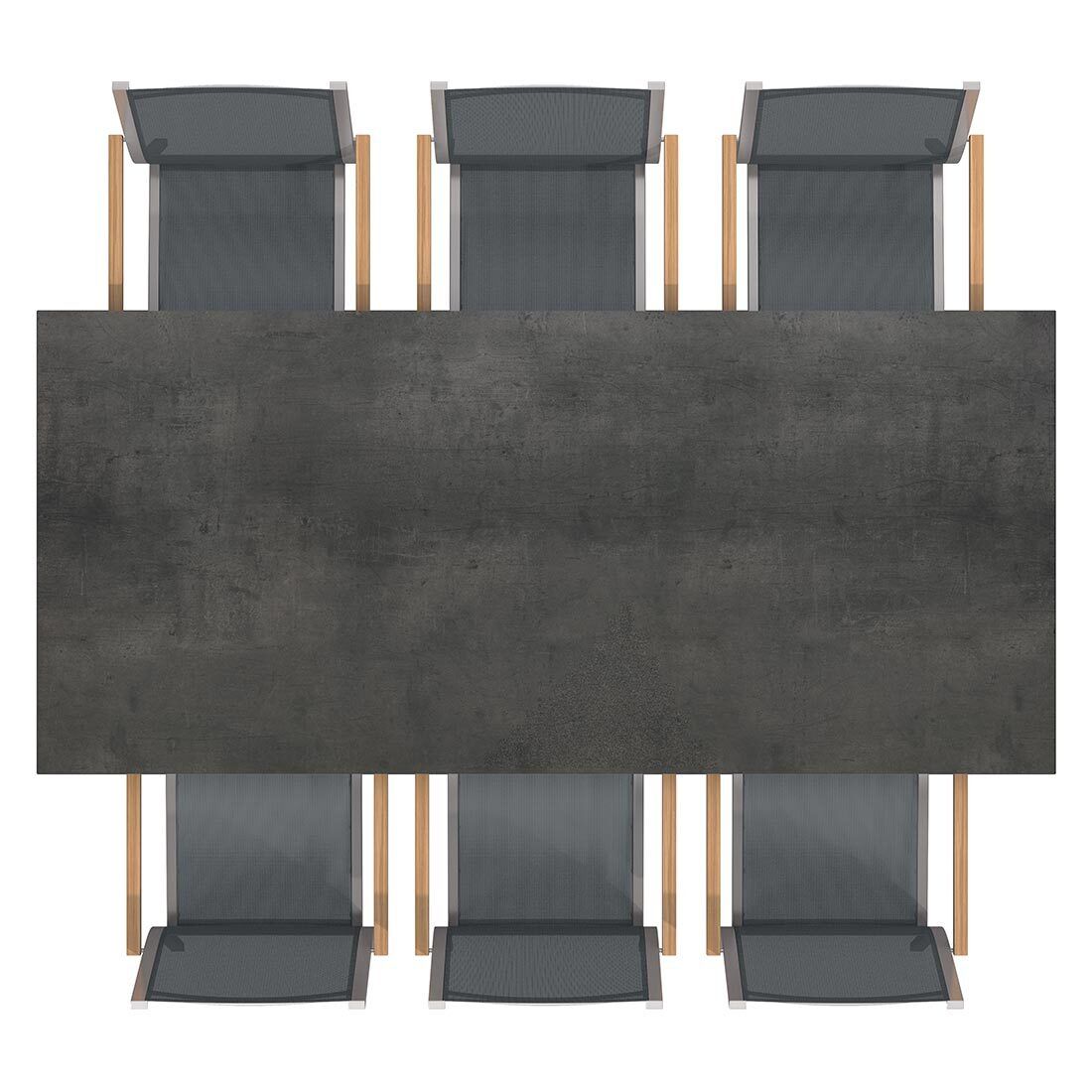 Stern Cardiff Gartenmöbel-Set L (6 Plätze) mit OUTLIV. Tisch 220x100cm