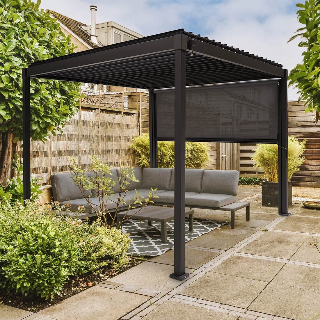 OUTLIV. Solid Seitenrollo 300cm Aluminium/Textilene