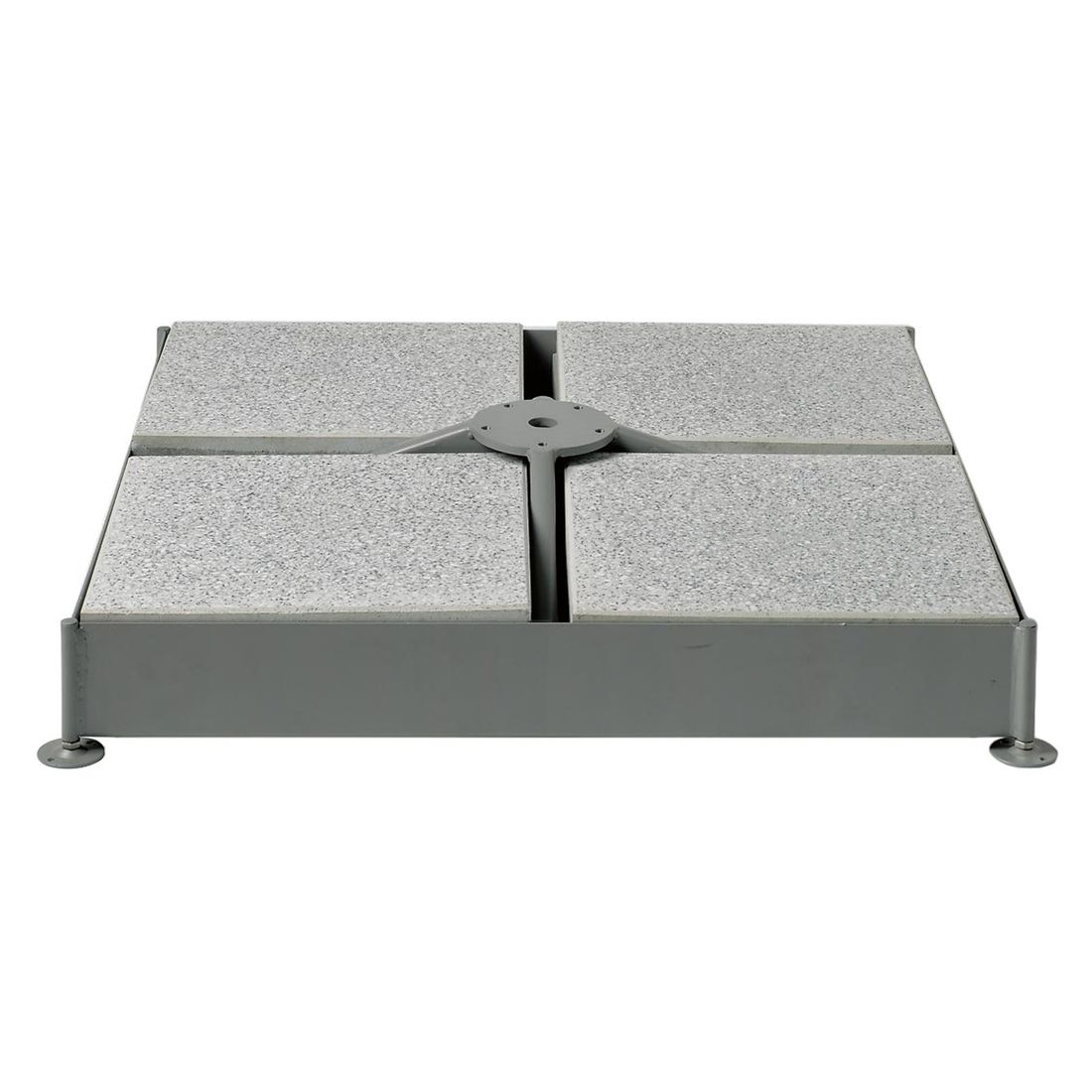 Glatz Schirmsockel M4 für 12 Platten - verzinkt 91x91x15 cm - ohne Platten - ohne Standrohr