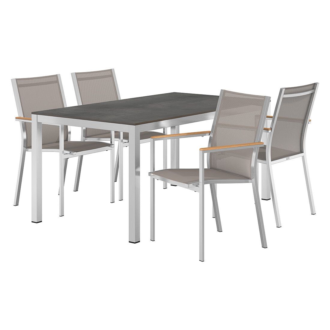 Stern Cardiff Gartenmöbel-Set M (4 Plätze) mit OUTLIV. Tisch 160x90cm