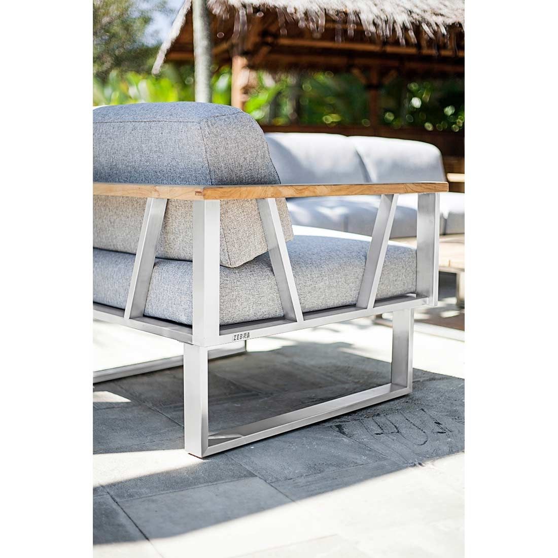 Zebra Belvedere Gartenloungesofa Edelstahl/Olefin