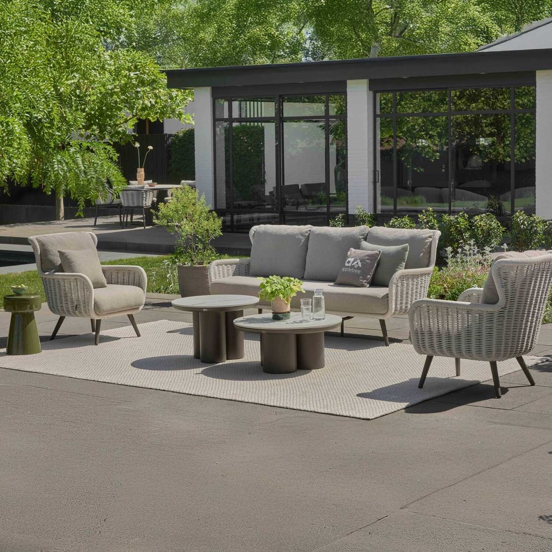 Apple Bee Key Largo Loungeset inkl. Loungetische Aluminium/Rope/Bee Wett