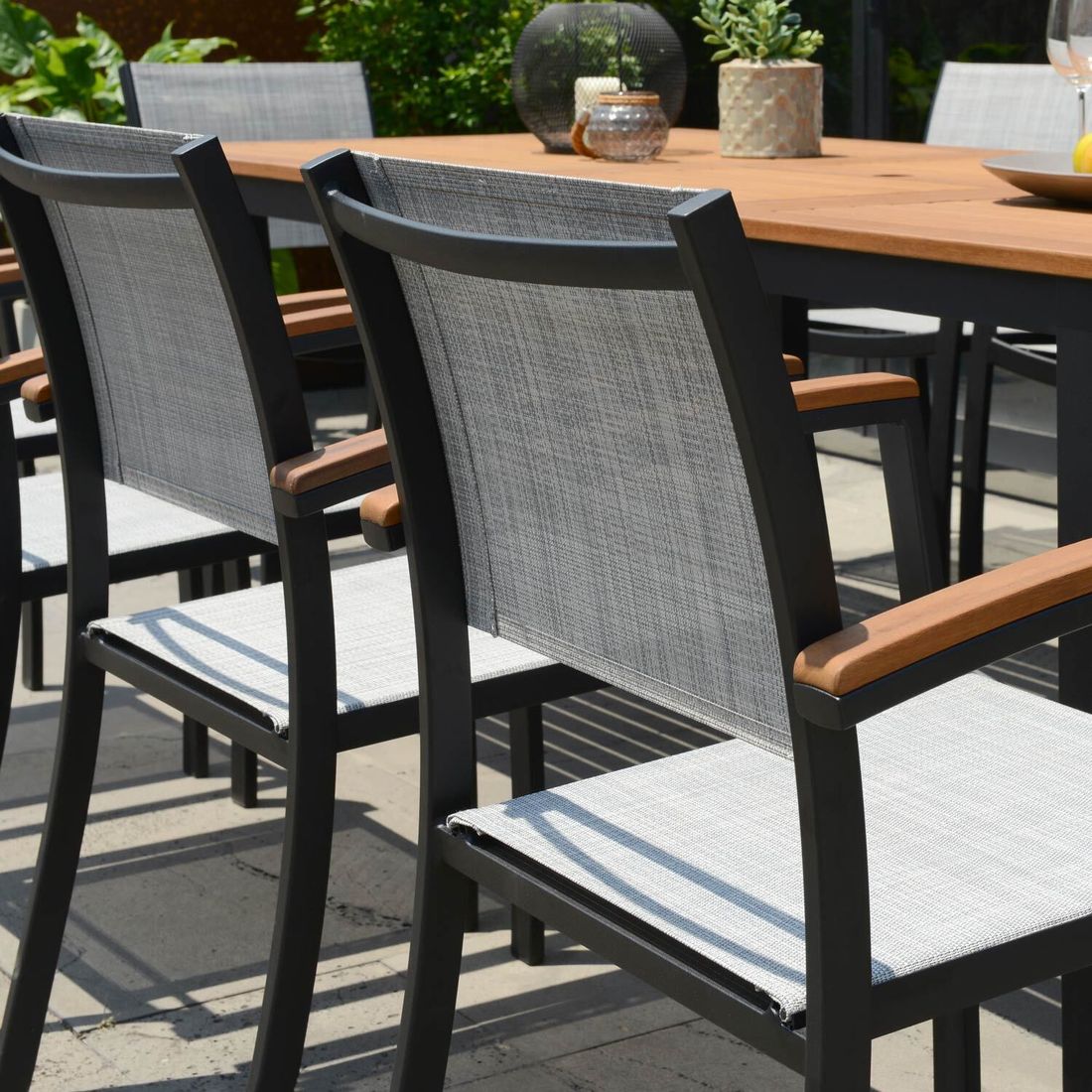 LifestyleGarden Ragusa Gartenmöbel-Set XXL (10 Plätze) Tisch 180/240x100cm