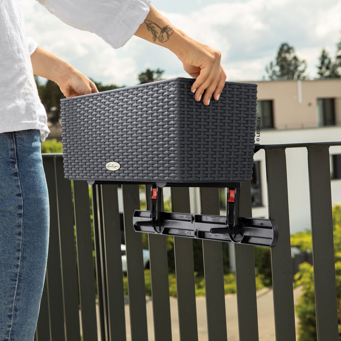 Lechuza Balconera Ergänzung Balkonkastenhalter Kunststoff