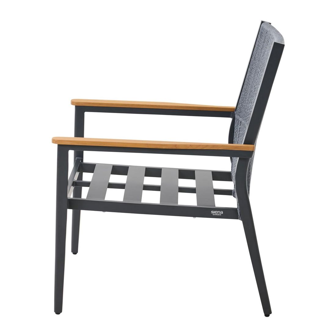 Siena Garden Liguria Stapelsessel Aluminium mit Sitz- und Rückenkissen