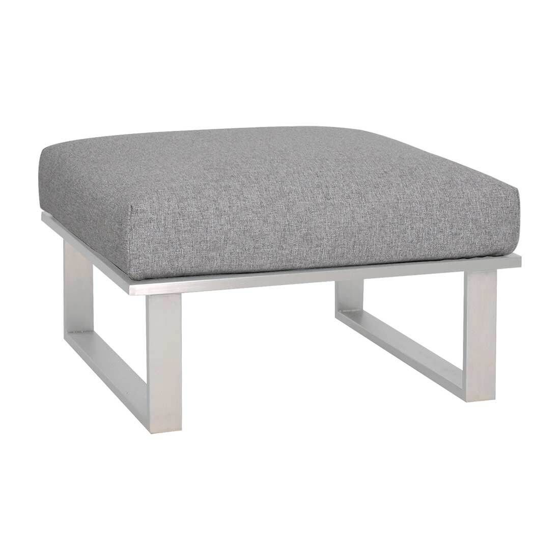 Zebra Belvedere Loungehocker Edelstahl/Olefin