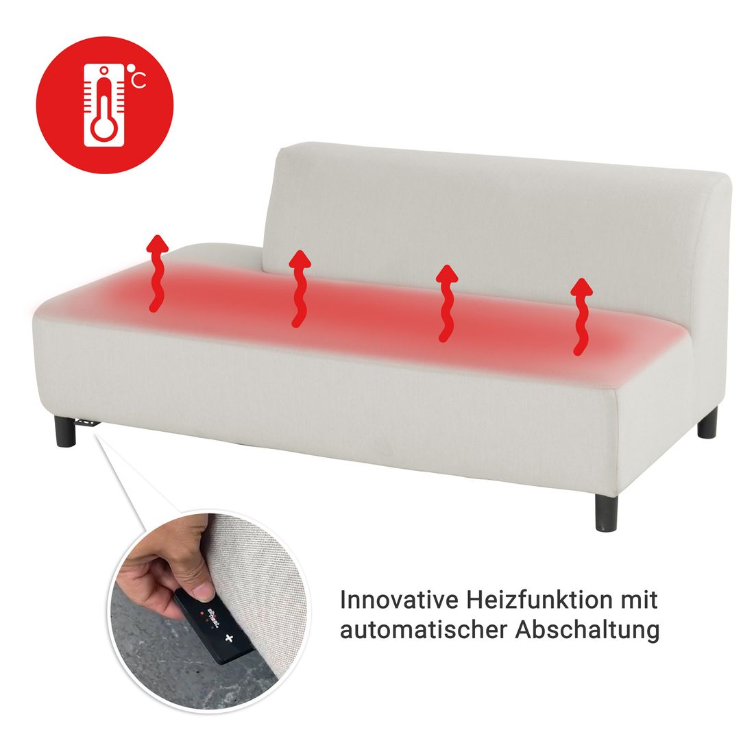 Hartman Sit & Heat Monaco Ecklounge inkl. Loungetische Aluminium/Sunbrella