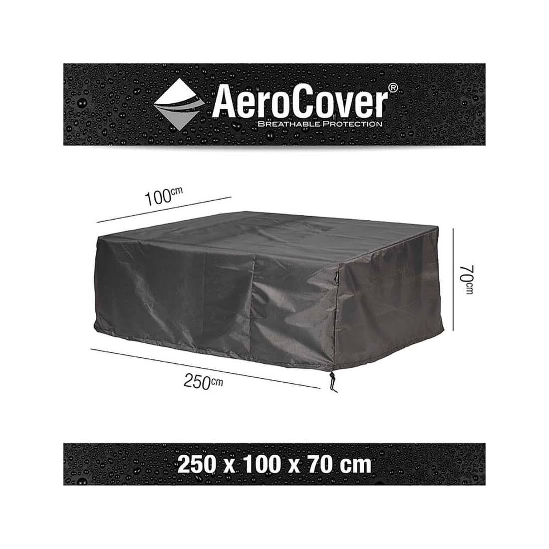 AeroCover Schutzhülle für Loungesofa/2 Loungesessel 250x100x70cm