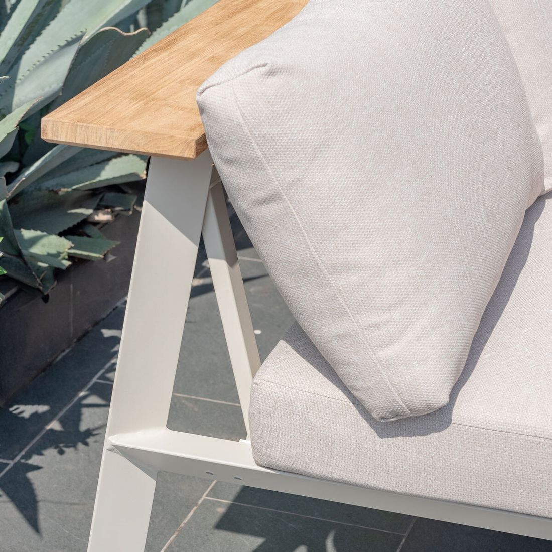 LifestyleGarden Jimmy Dininglounge Tisch 216x99cm Aluminium/Olefin