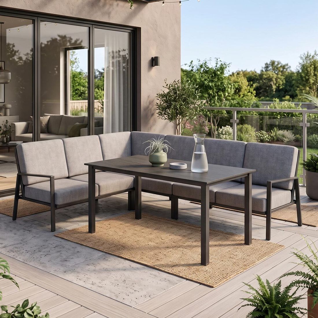 Kettler Zenith Dininglounge Tisch 160x95cm Aluminium/Olefin