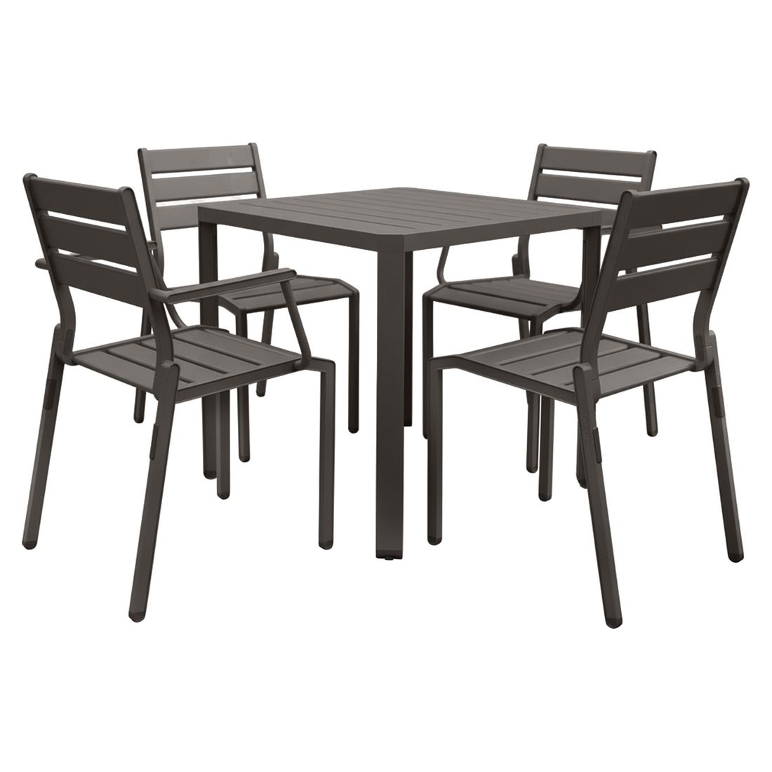 Kettler Latitude Gartenmöbel-Set M (4 Plätze) Tisch 78x78cm
