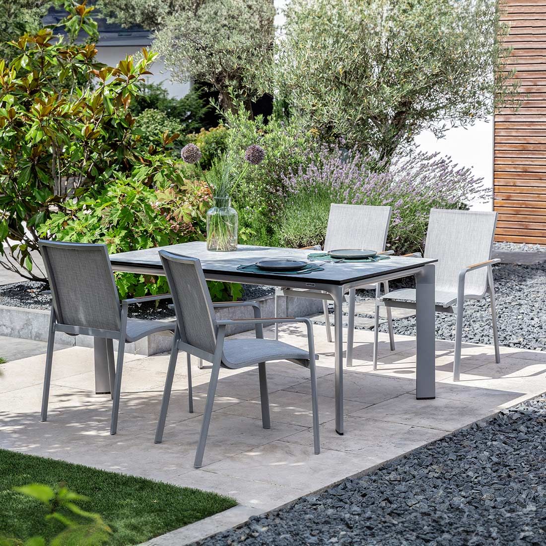 Kettler Diamond Stapelsessel Aluminium/Outdoorgewebe