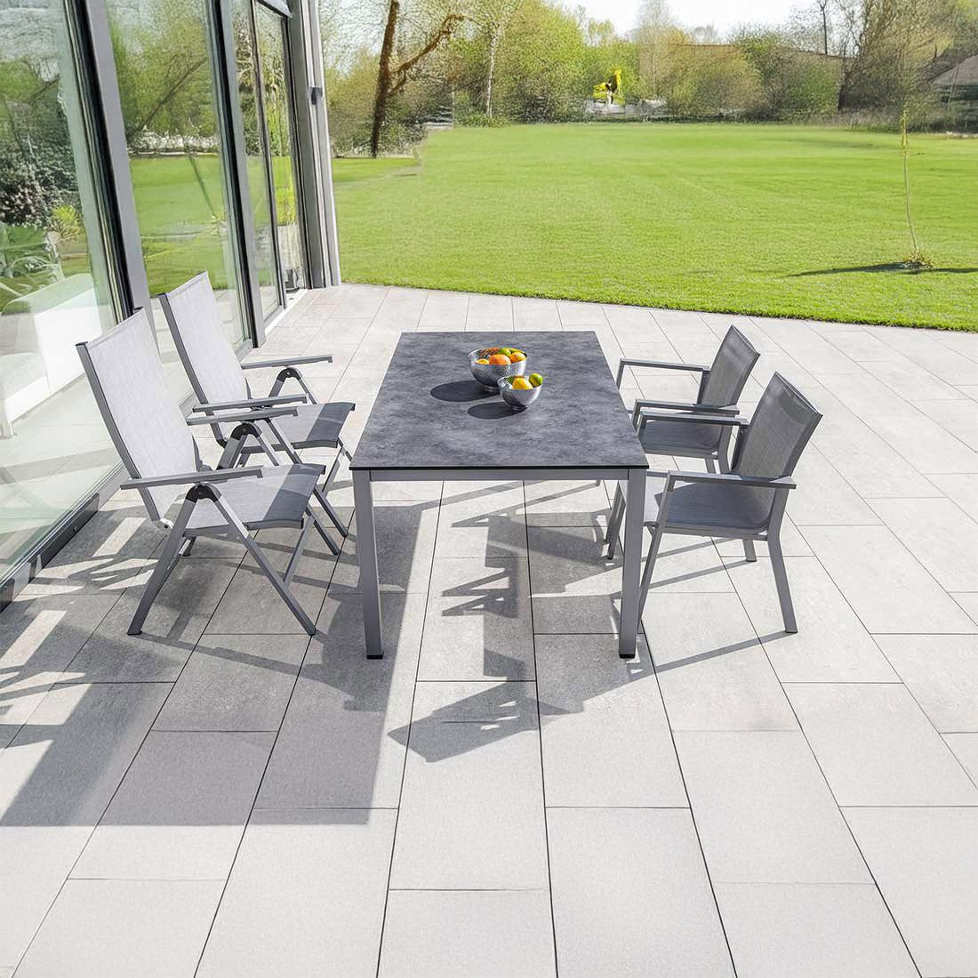 Kettler Cubic Gartentisch 160x95cm Aluminium/HPL