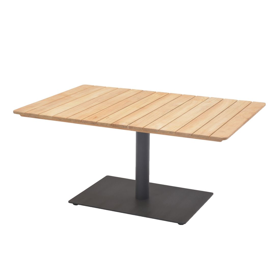 LifestyleGarden Pearl Loungetisch 89x60cm Aluminium/Teak