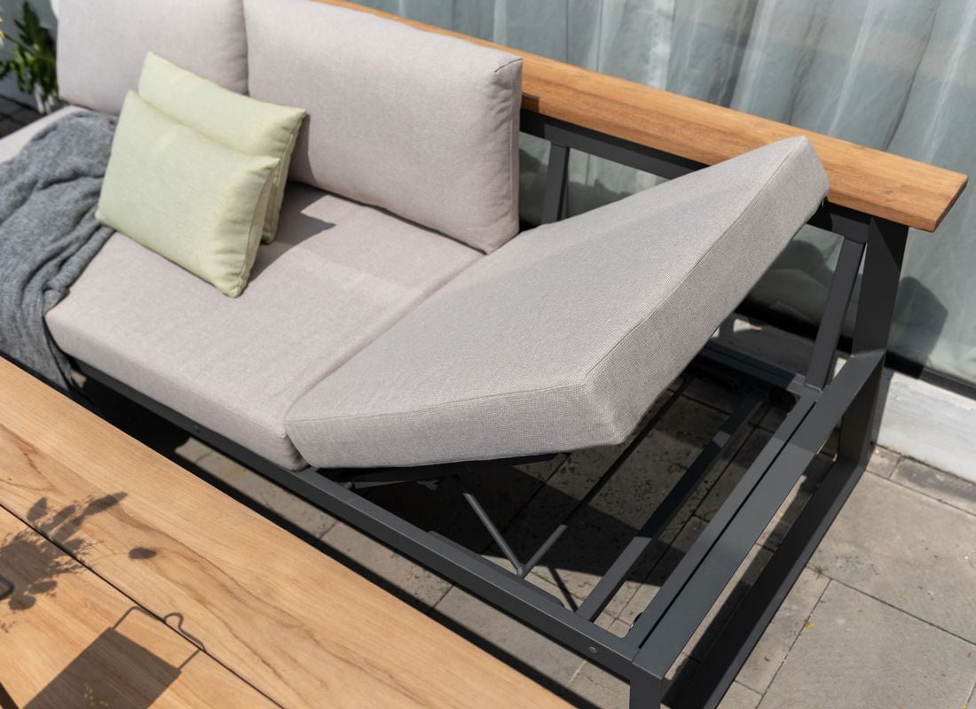 LifestyleGarden Palau Dininglounge Tisch 216x98,5cm Aluminium/Olefin