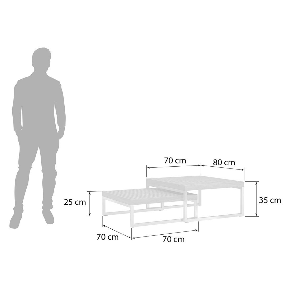 OUTLIV. Hawaii Ecklounge inkl. Loungetisch Edelstahl/Spun Polyester