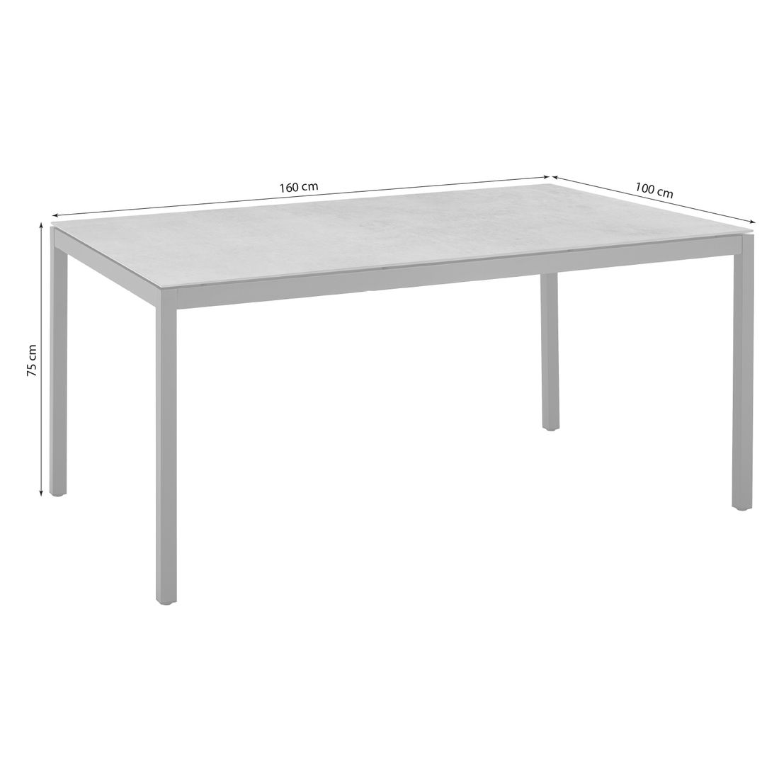OUTLIV. Mia Gartentisch Aluminium/Keramik