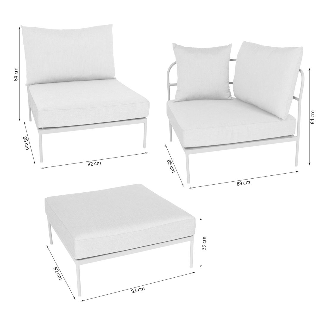 Stern Coco Ecklounge Aluminium/Outdoorstoff