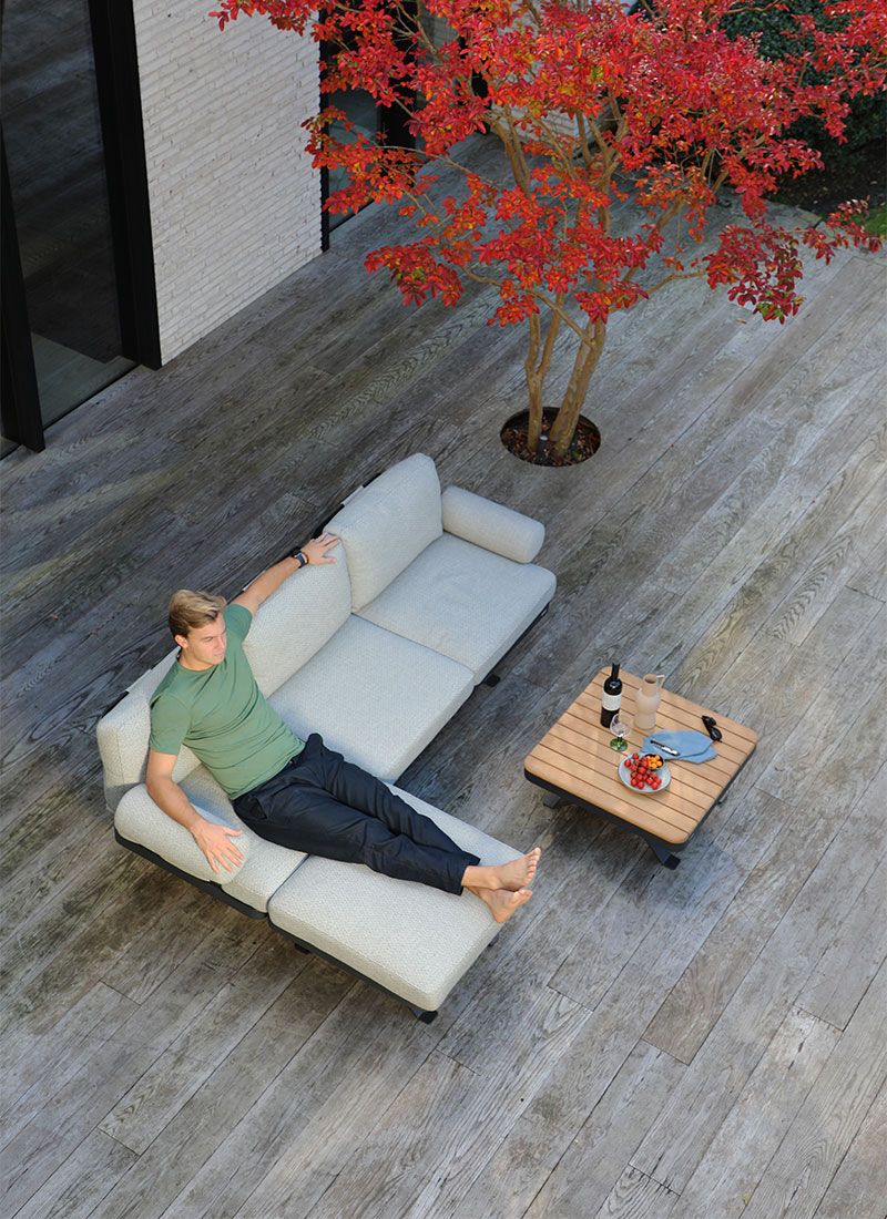 Zebra Sky Lounge Gartenloungesofa verstellbar Aluminium/Sunproof