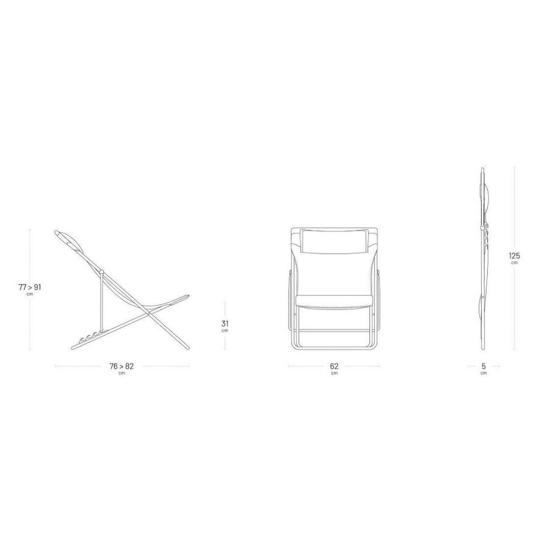 Lafuma Maxi Transat+ Liegestuhl verstellbar Stahl/BeComfort