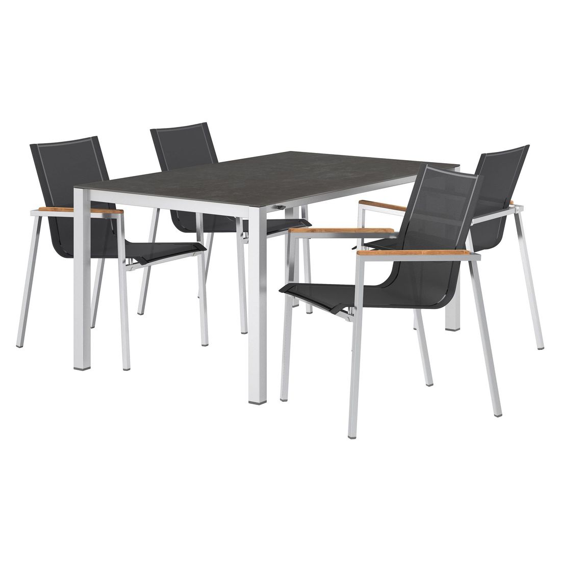 OUTLIV. Rimini Gartenmöbel-Set 5-tlg. Tisch 160/217/267x92cm